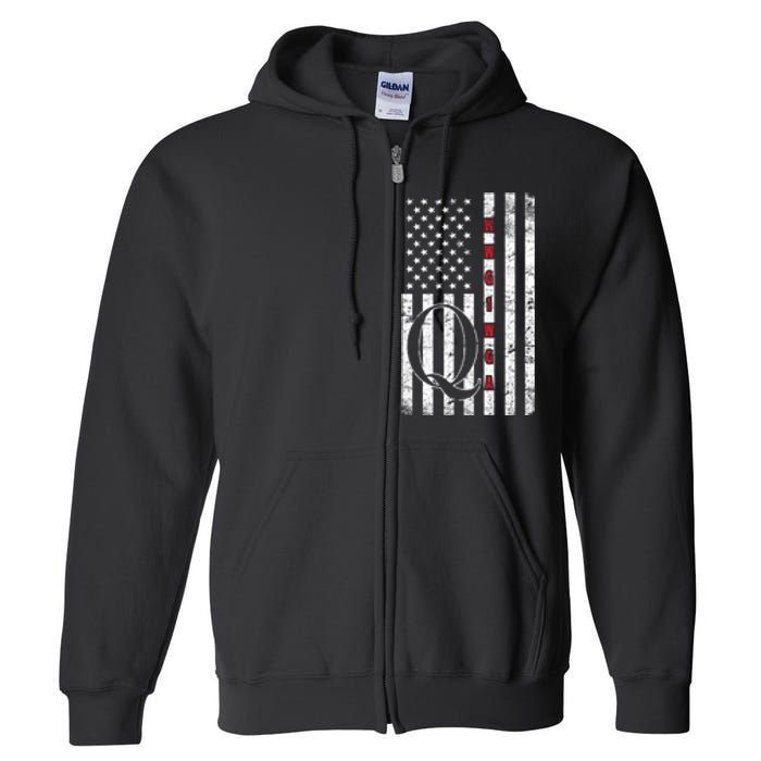 Q-anon Flag Where We Go One We Go All WWG1WGA Full Zip Hoodie