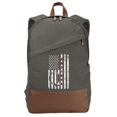 Q-anon Flag Where We Go One We Go All WWG1WGA Cotton Canvas Backpack