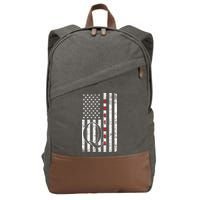 Q-anon Flag Where We Go One We Go All WWG1WGA Cotton Canvas Backpack