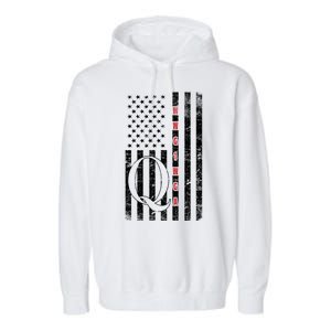 Q-anon Flag Where We Go One We Go All WWG1WGA Garment-Dyed Fleece Hoodie