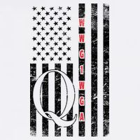 Q-anon Flag Where We Go One We Go All WWG1WGA Garment-Dyed Sweatshirt