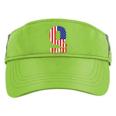 Q Anon Patriotic USA Flag Adult Drive Performance Visor