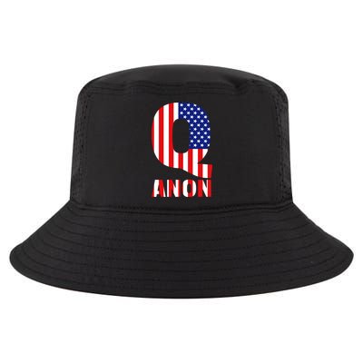 Q Anon Patriotic USA Flag Cool Comfort Performance Bucket Hat