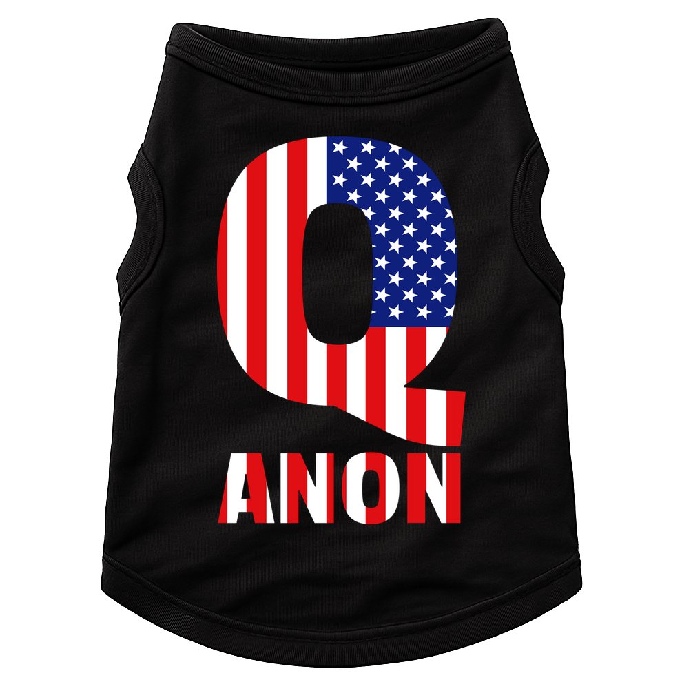 Q Anon Patriotic USA Flag Doggie Tank
