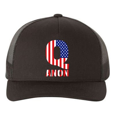 Q Anon Patriotic USA Flag Yupoong Adult 5-Panel Trucker Hat