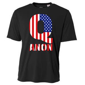 Q Anon Patriotic USA Flag Cooling Performance Crew T-Shirt