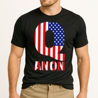 Q Anon Patriotic USA Flag Cooling Performance Crew T-Shirt
