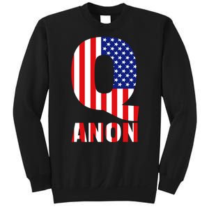 Q Anon Patriotic USA Flag Sweatshirt