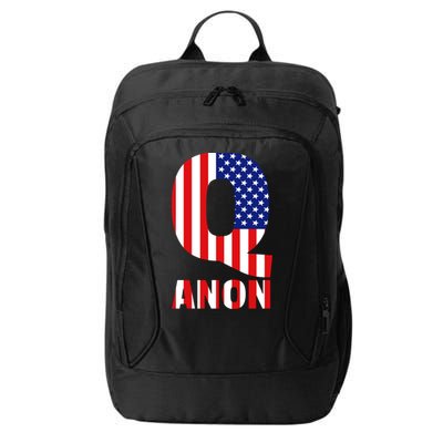 Q Anon Patriotic USA Flag City Backpack