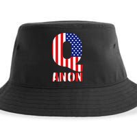 Q Anon Patriotic USA Flag Sustainable Bucket Hat