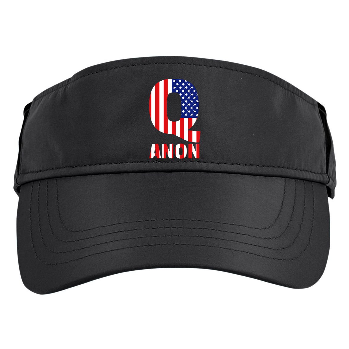 Q Anon Patriotic USA Flag Adult Drive Performance Visor