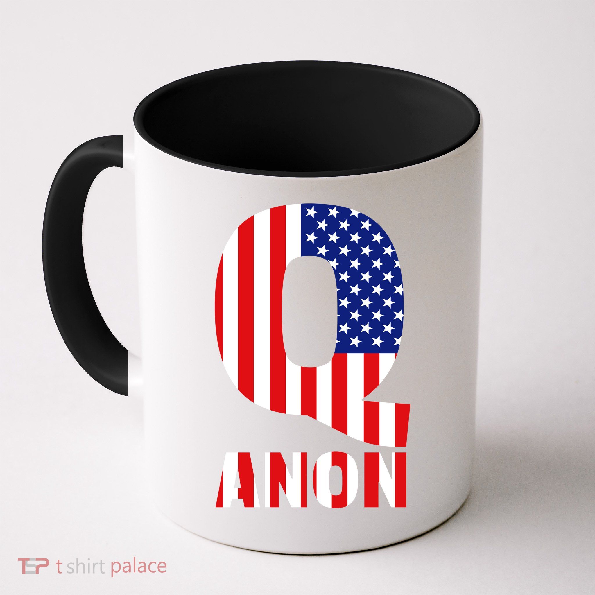 Q Anon Patriotic USA Flag Coffee Mug