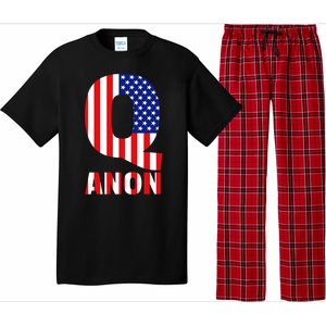 Q Anon Patriotic USA Flag Pajama Set