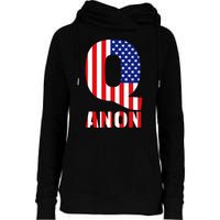 Q Anon Patriotic USA Flag Womens Funnel Neck Pullover Hood