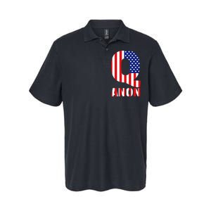 Q Anon Patriotic USA Flag Softstyle Adult Sport Polo