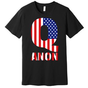 Q Anon Patriotic USA Flag Premium T-Shirt