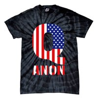 Q Anon Patriotic USA Flag Tie-Dye T-Shirt