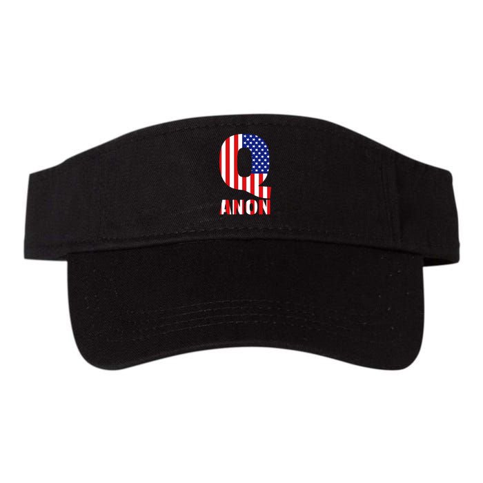 Q Anon Patriotic USA Flag Valucap Bio-Washed Visor