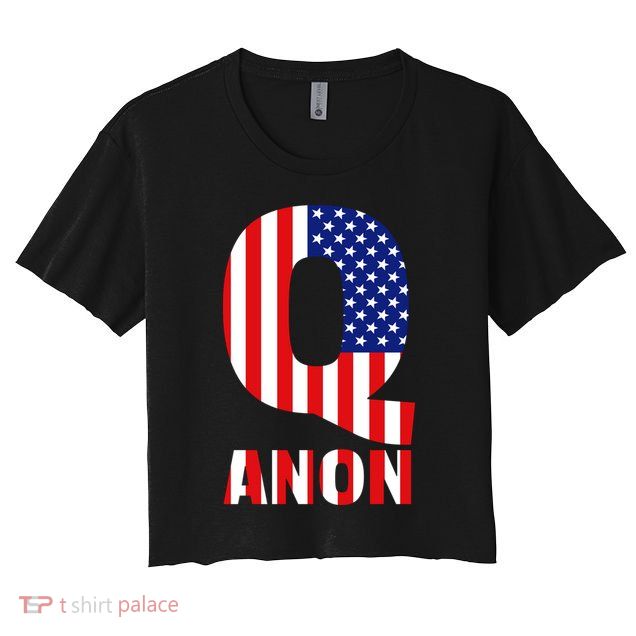 Q Anon Patriotic USA Flag Crop Top