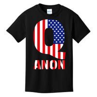 Q Anon Patriotic USA Flag Kids T-Shirt