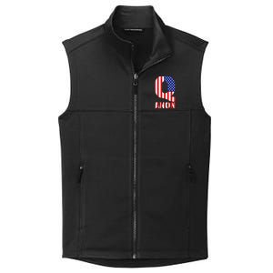 Q Anon Patriotic USA Flag Collective Smooth Fleece Vest