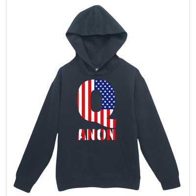 Q Anon Patriotic USA Flag Urban Pullover Hoodie