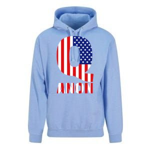 Q Anon Patriotic USA Flag Unisex Surf Hoodie