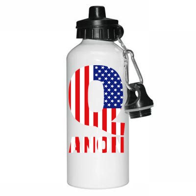 Q Anon Patriotic USA Flag Aluminum Water Bottle