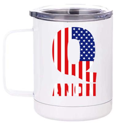 Q Anon Patriotic USA Flag 12 oz Stainless Steel Tumbler Cup