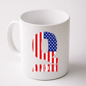 Q Anon Patriotic USA Flag Coffee Mug