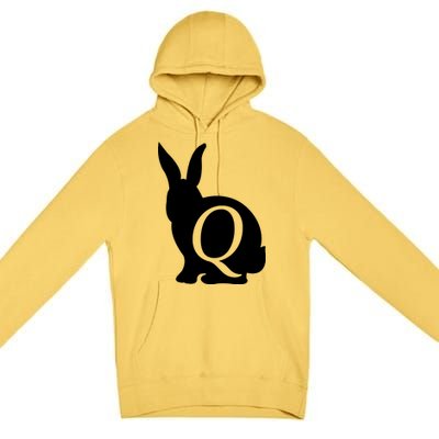 Q-anon Rabbit Logo Premium Pullover Hoodie