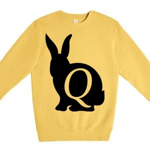 Q-anon Rabbit Logo Premium Crewneck Sweatshirt