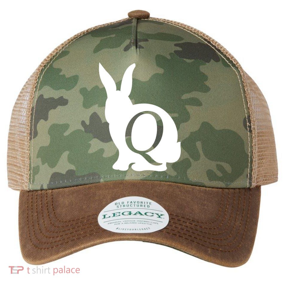 Q-anon Rabbit Logo Legacy Tie Dye Trucker Hat