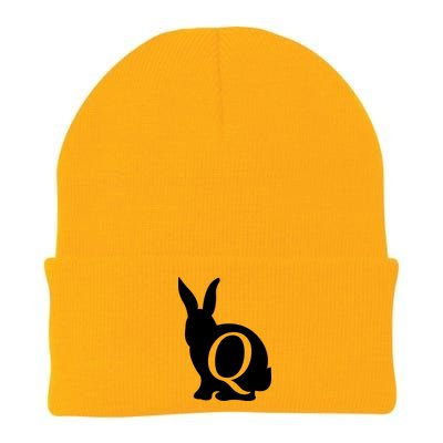 Q-anon Rabbit Logo Knit Cap Winter Beanie