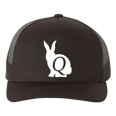 Q-anon Rabbit Logo Yupoong Adult 5-Panel Trucker Hat