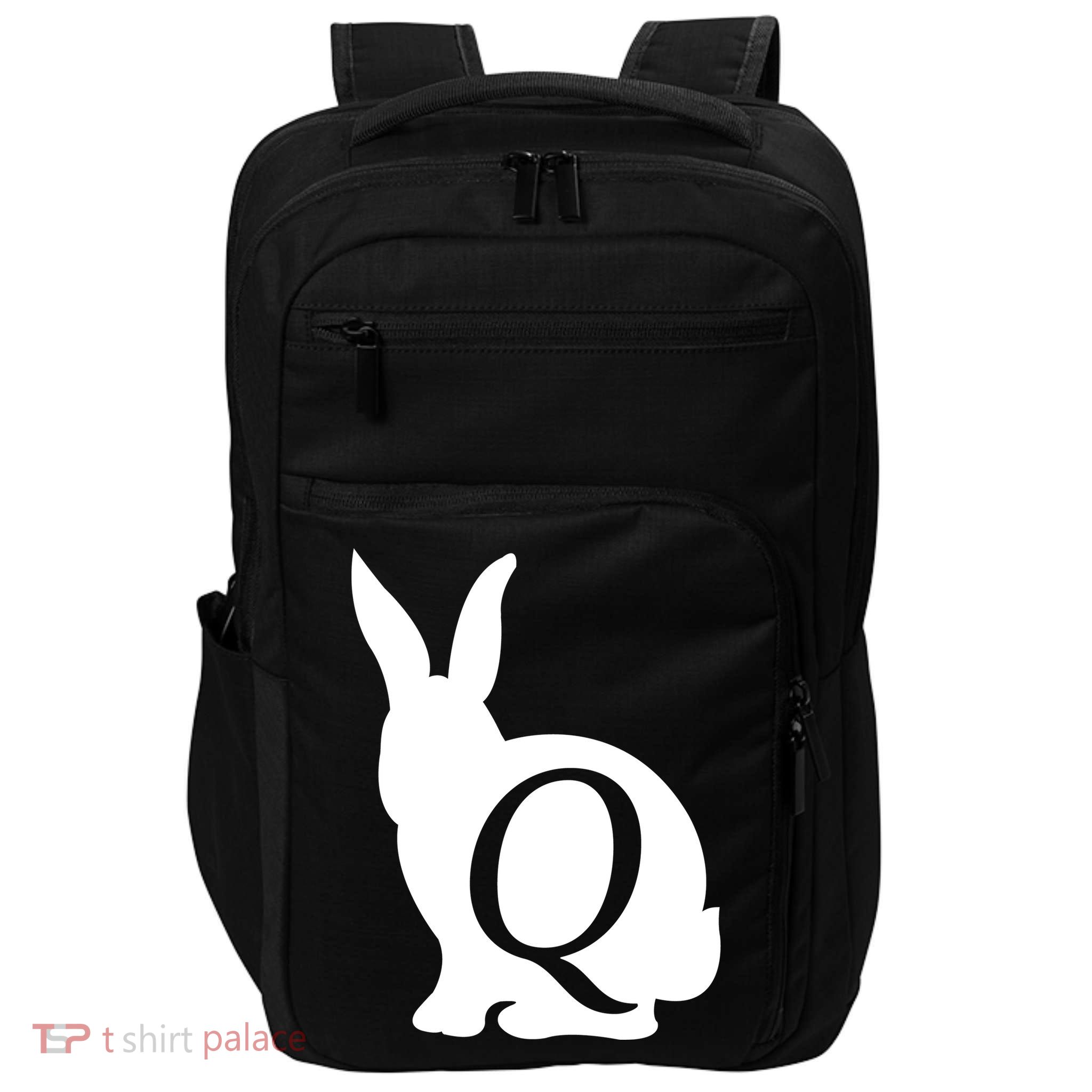 Q-anon Rabbit Logo Impact Tech Backpack