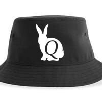 Q-anon Rabbit Logo Sustainable Bucket Hat