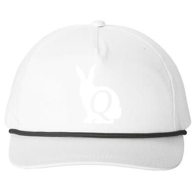 Q-anon Rabbit Logo Snapback Five-Panel Rope Hat