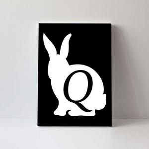 Q-anon Rabbit Logo Canvas