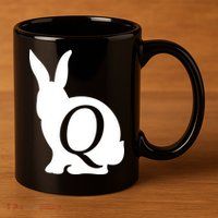 Q-anon Rabbit Logo 11oz C Handle Ceramic Mug