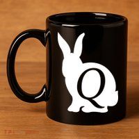 Q-anon Rabbit Logo 11oz C Handle Ceramic Mug