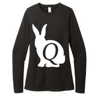 Q-anon Rabbit Logo Womens CVC Long Sleeve Shirt