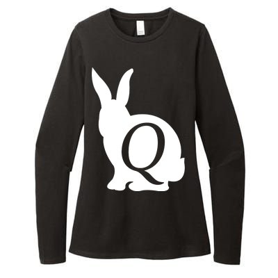 Q-anon Rabbit Logo Womens CVC Long Sleeve Shirt