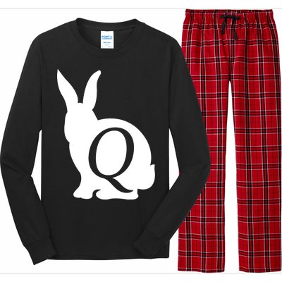 Q-anon Rabbit Logo Long Sleeve Pajama Set