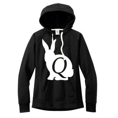 Q-anon Rabbit Logo Women's Fleece Hoodie