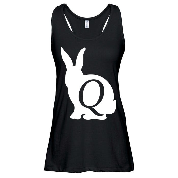 Q-anon Rabbit Logo Ladies Essential Flowy Tank