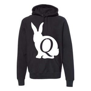 Q-anon Rabbit Logo Premium Hoodie