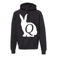 Q-anon Rabbit Logo Premium Hoodie