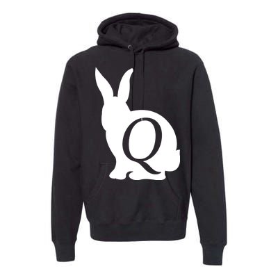 Q-anon Rabbit Logo Premium Hoodie