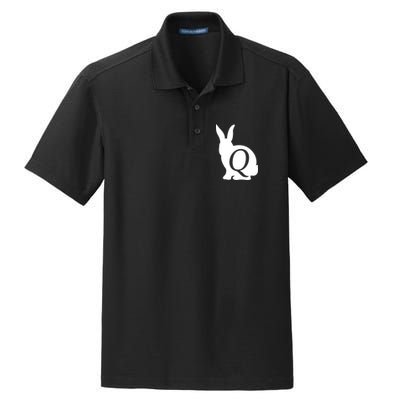 Q-anon Rabbit Logo Dry Zone Grid Polo